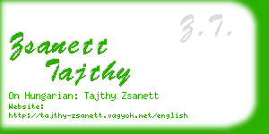 zsanett tajthy business card